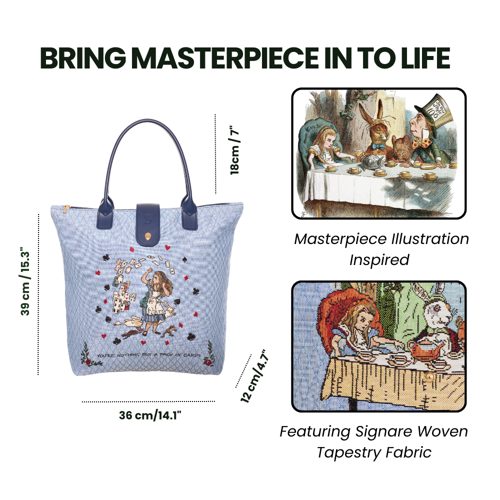 Alice in Wonderland Nothing but Cards - Folding Bag-2