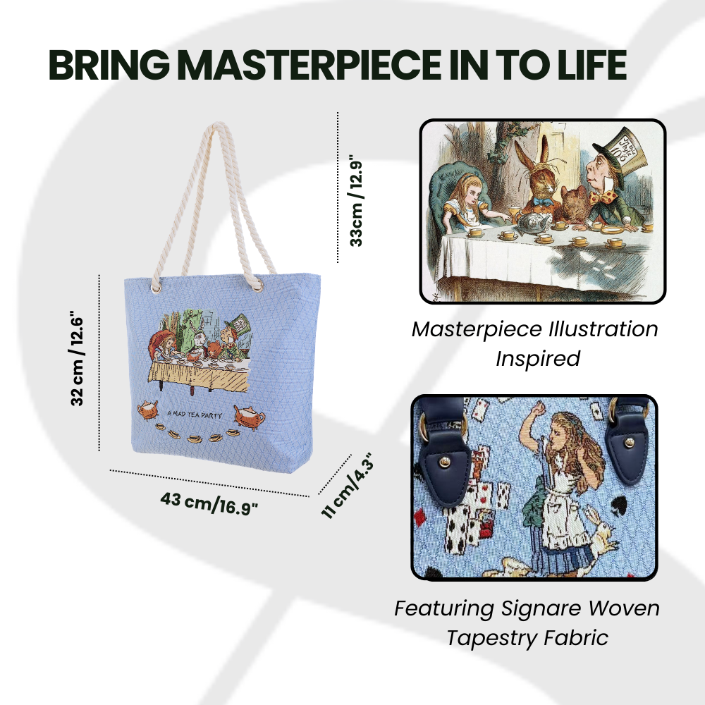 Alice in Wonderland Tea Party - Beach Bag-2